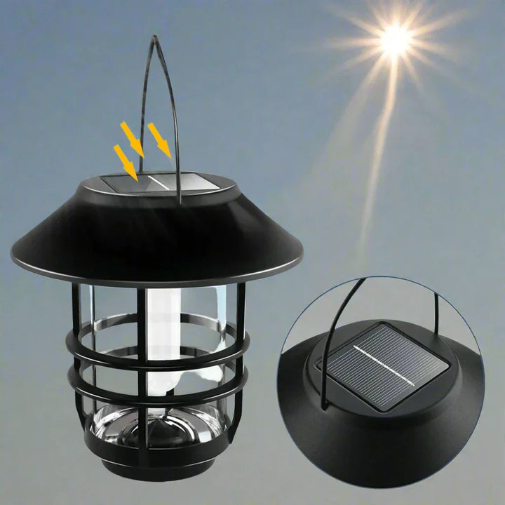 Solar Wireless Waterproof Flickering Sun Flame Lantern Light-Orizon Depot