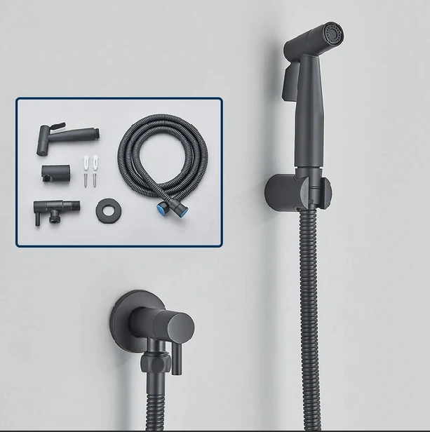 Stainless Steel Bidet Sprayer – Hygienic Wall-Mounted Bathroom Accessory-Orizon Depot