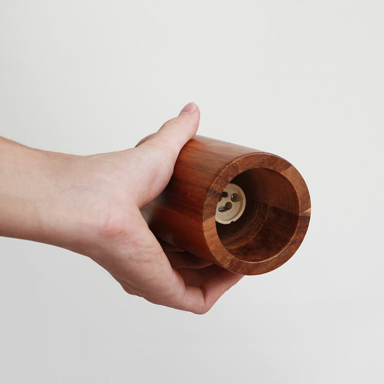 Simple Wooden Cylindrical 1-Light Small Hanging Lamp-Orizon Depot