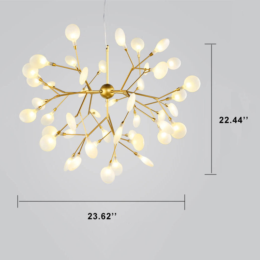 Modern Metal Branch Fireflies LED Chandelier with 27/36 Lights-Orizon Depot