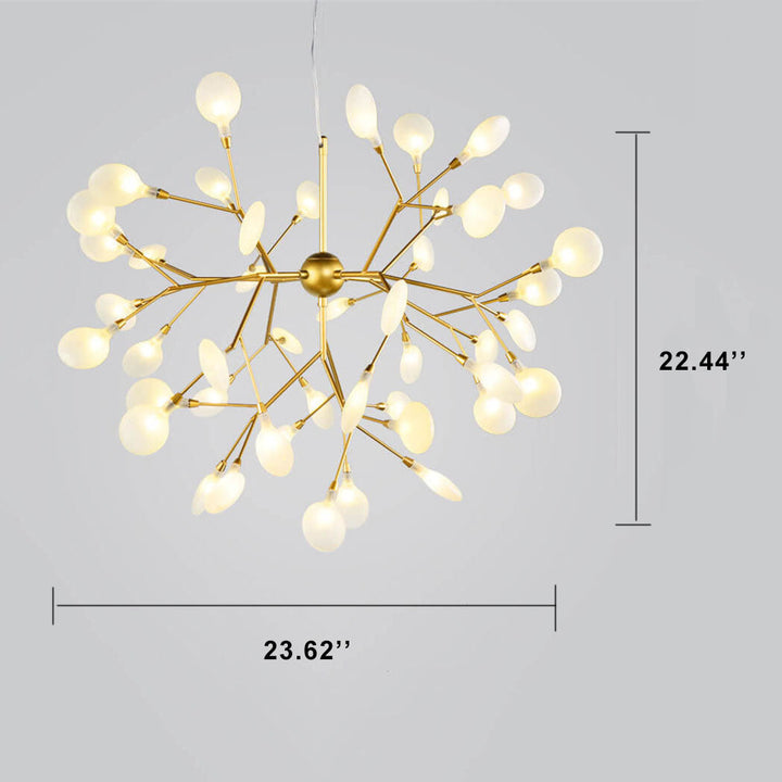 Modern Metal Branch Fireflies LED Chandelier with 27/36 Lights-Orizon Depot