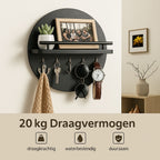 Eco-Friendly Round Wooden Key Holder | Chic Wall Organizer-Orizon Depot