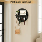 Eco-Friendly Round Wooden Key Holder | Chic Wall Organizer-Orizon Depot