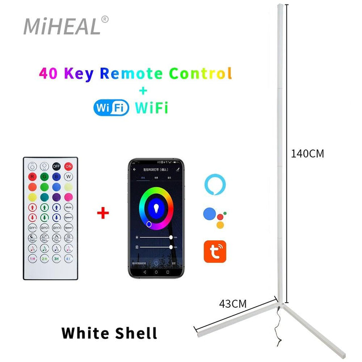 Smart LED Floor Lamp with Adjustable Brightness and Modern Design-Orizon Depot