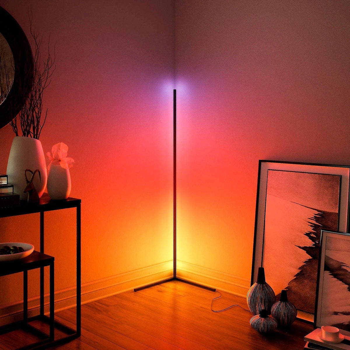 Smart LED Floor Lamp with Adjustable Brightness and Modern Design-Orizon Depot