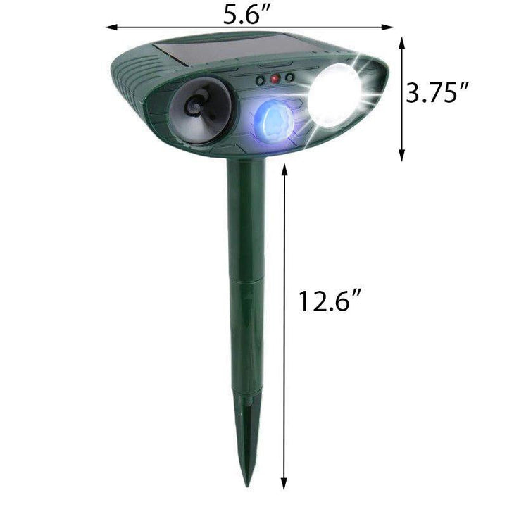Solar-Powered Ultrasonic Rabbit Repeller with Flashing Light