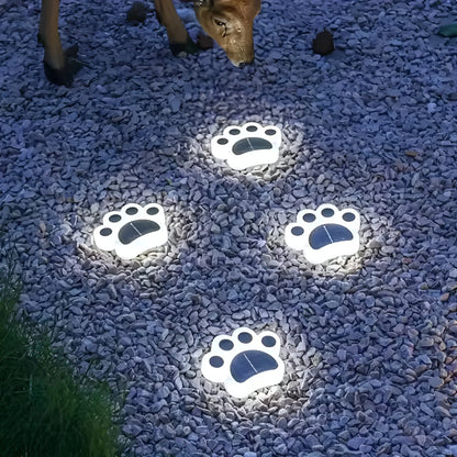 Solar Dog Paw Garden Lights for Outdoor Decor-Orizon Depot