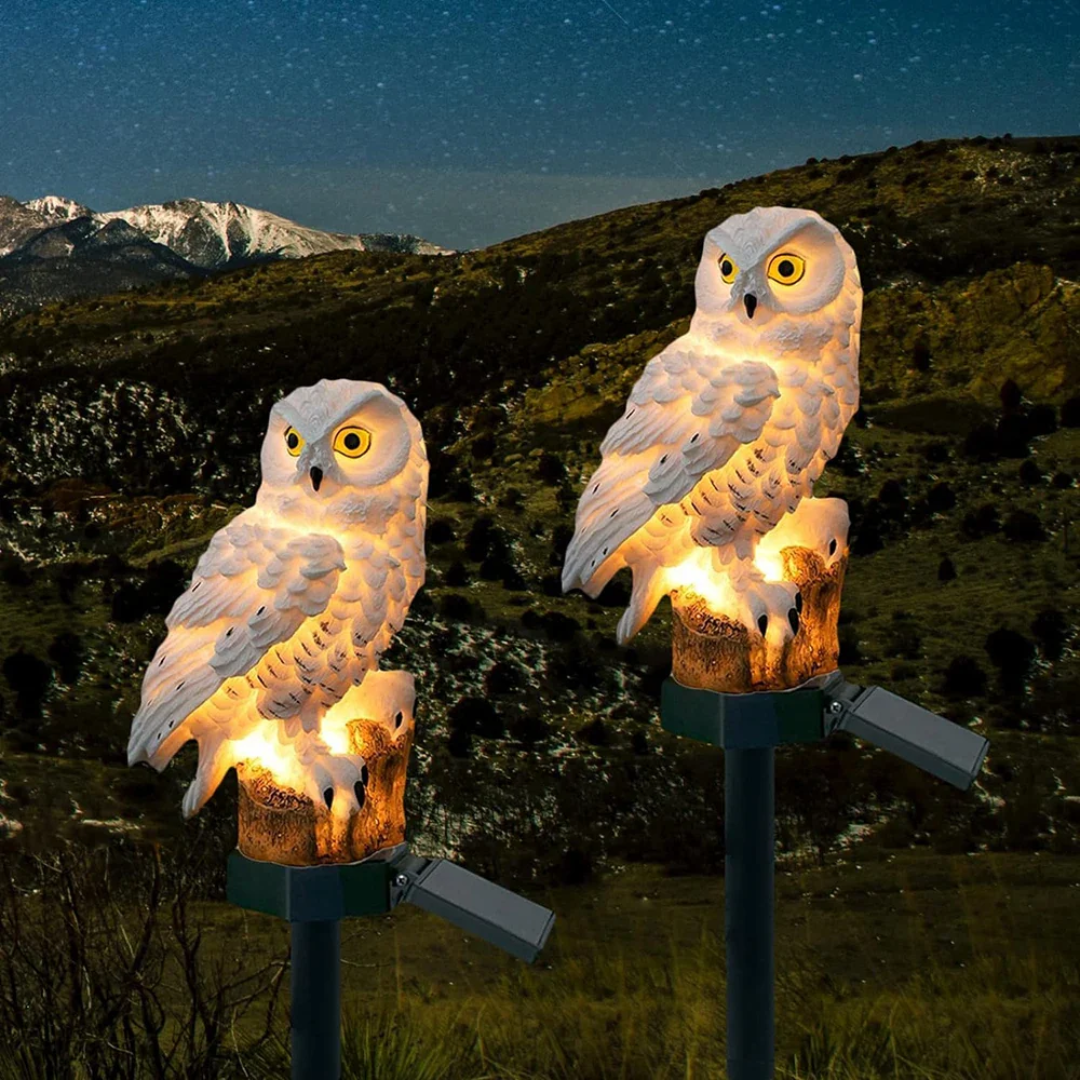Solar Owl Pathway Stake Light for Garden-Orizon Depot