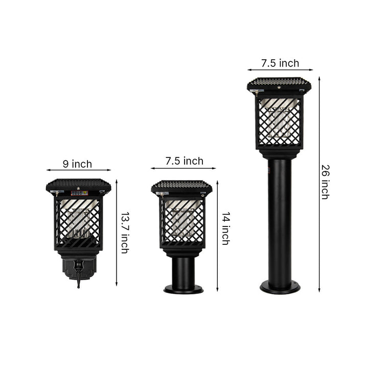 Solar-Powered Waterproof Stainless Steel Black Landscape Pathway Light-Orizon Depot