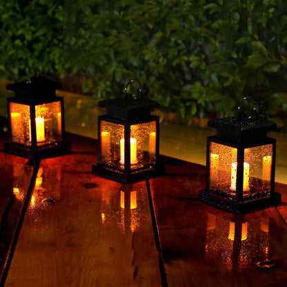 Solar Retro Candle Lantern LED Outdoor Hanging Lamp-Orizon Depot