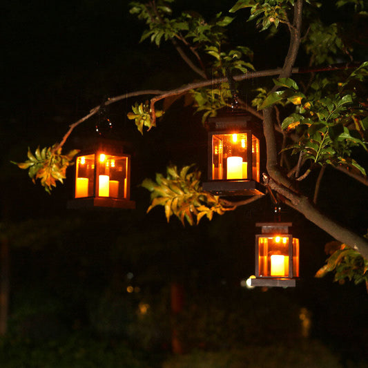 Solar Retro Candle Lantern LED Outdoor Hanging Lamp-Orizon Depot
