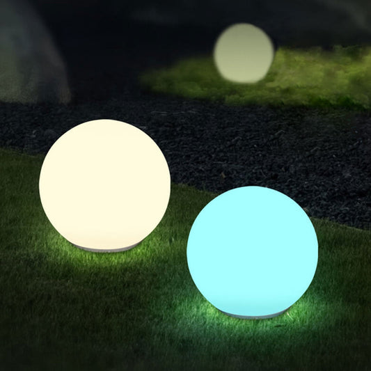 Solar Waterproof PE Spherical LED Lawn Light For Outdoor-Orizon Depot