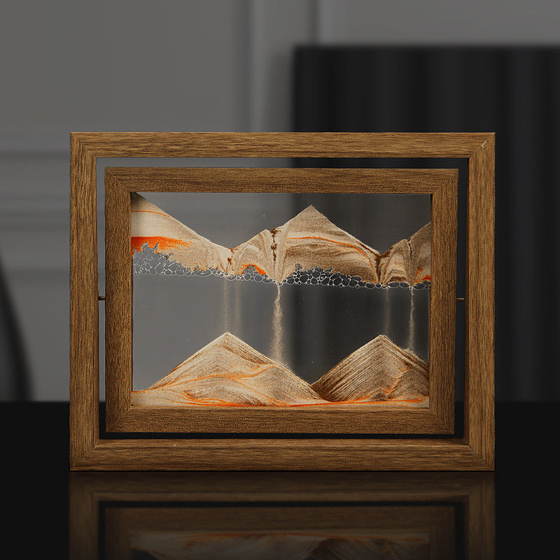 3D Rotating Sand Painting in Solid Wood Frame-Orizon Depot