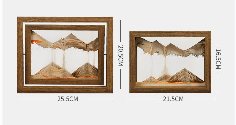 3D Rotating Sand Painting in Solid Wood Frame-Orizon Depot