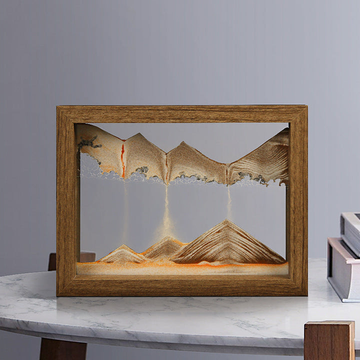 3D Rotating Sand Painting in Solid Wood Frame-Orizon Depot