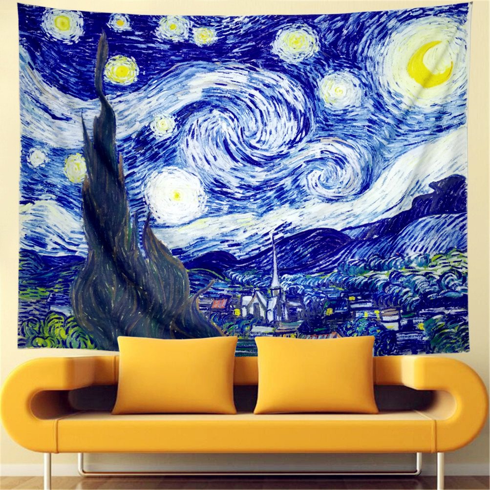 Starry Night Inspired Wall Tapestry for Home Decor-Orizon Depot