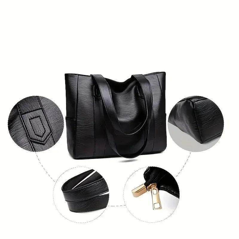 Stylish Leather Shoulder Bag with Vintage Design and Sleek Finish-Orizon Depot