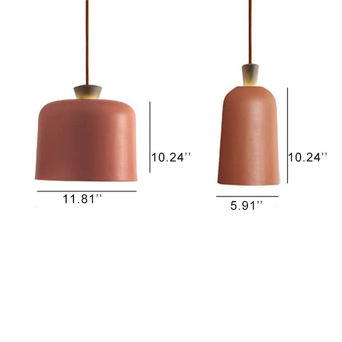 Modern Macaron Cylinder Style Aluminum 1-Light Pendant Lamp-Orizon Depot