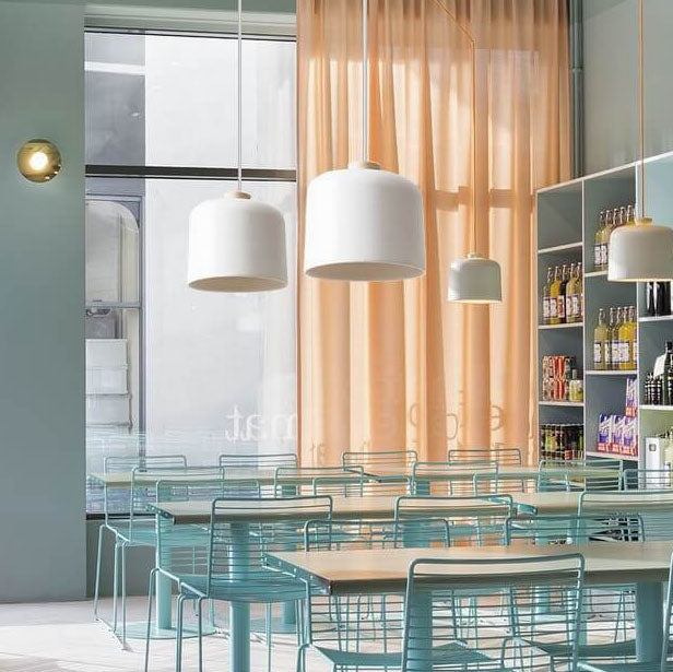 Modern Macaron Cylinder Style Aluminum 1-Light Pendant Lamp-Orizon Depot