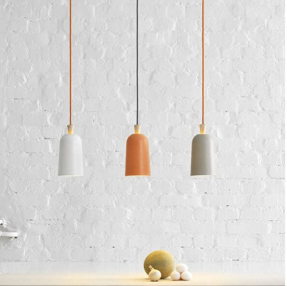 Modern Macaron Cylinder Style Aluminum 1-Light Pendant Lamp-Orizon Depot