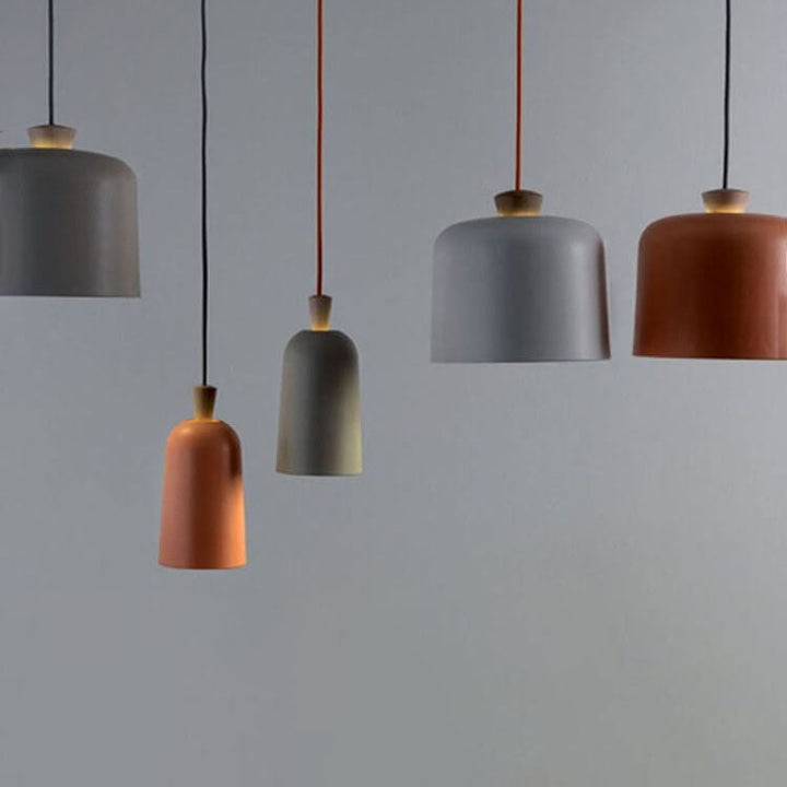 Modern Macaron Cylinder Style Aluminum 1-Light Pendant Lamp-Orizon Depot