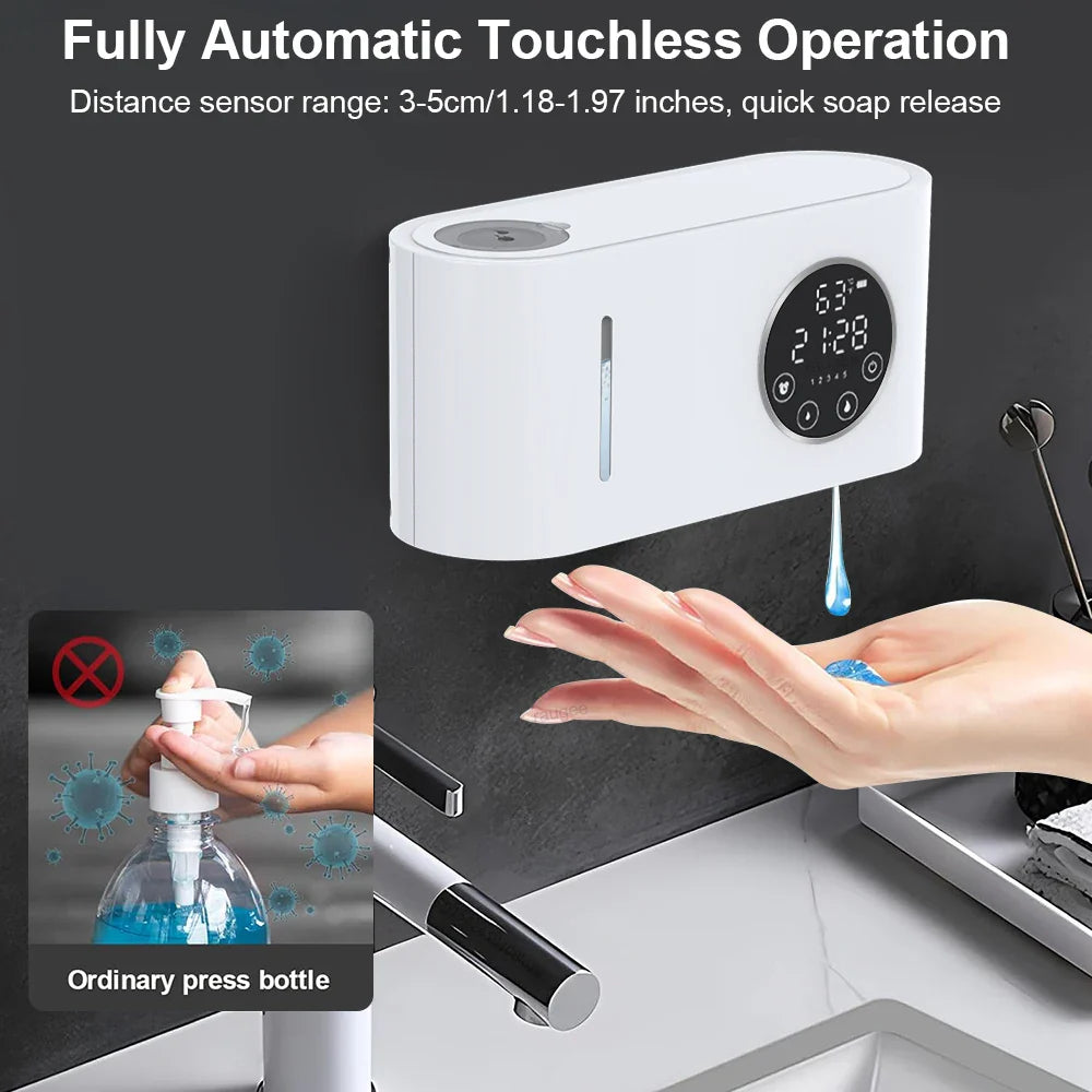 Touchless Automatic Soap Dispenser with LED Screen 500ml-Orizon Depot
