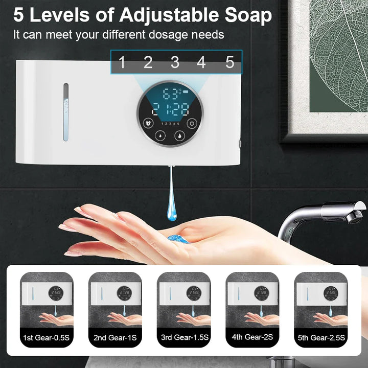 Touchless Automatic Soap Dispenser with LED Screen 500ml-Orizon Depot