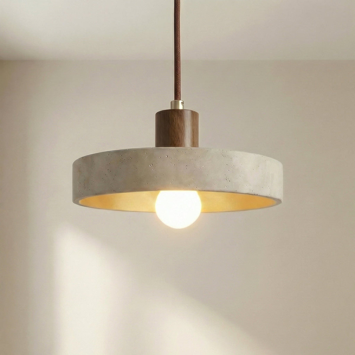 Travertine Stone Bauhaus Pendant Light-Orizon Depot