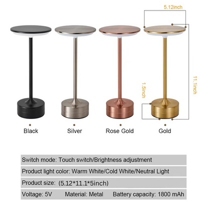 USB Rechargeable LED Touch Sensor Table Lamp-Orizon Depot