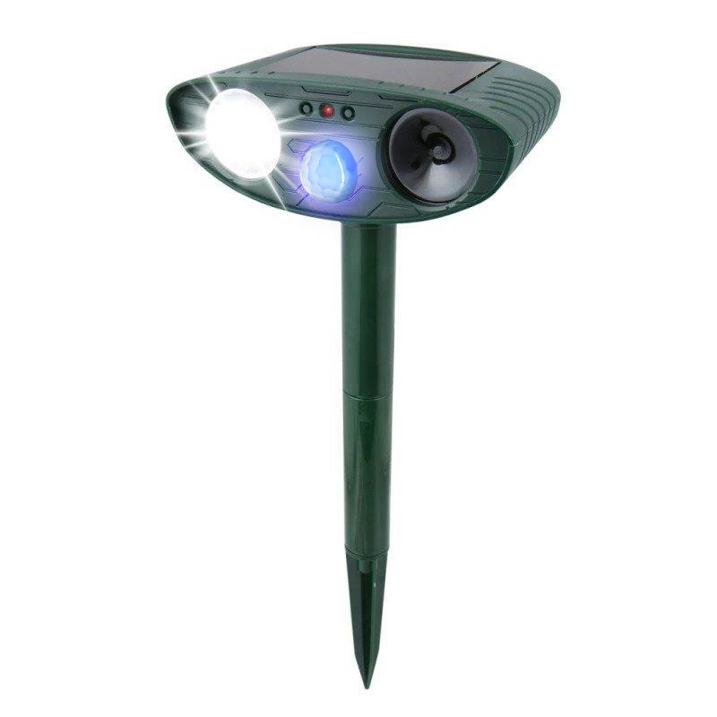 Solar-Powered Ultrasonic Rabbit Repeller with Flashing Light