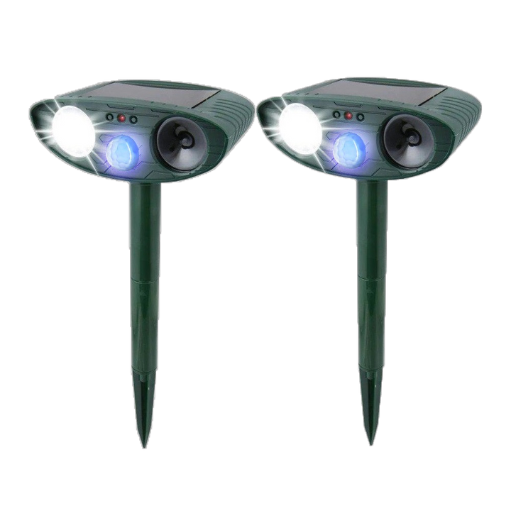 Solar-Powered Ultrasonic Rabbit Repeller with Flashing Light