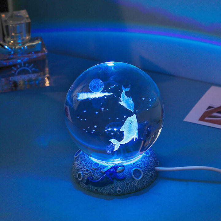 Underwater World Crystal Ball Night Light for Relaxing Ambiance-Orizon Depot