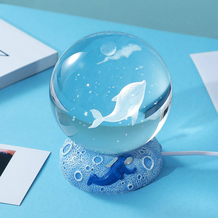 Underwater World Crystal Ball Night Light for Relaxing Ambiance-Orizon Depot