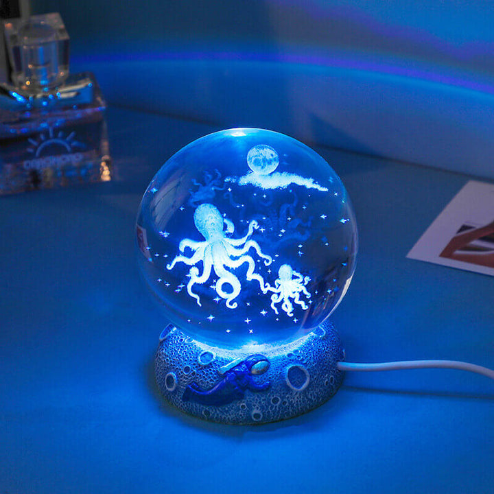 Underwater World Crystal Ball Night Light for Relaxing Ambiance-Orizon Depot