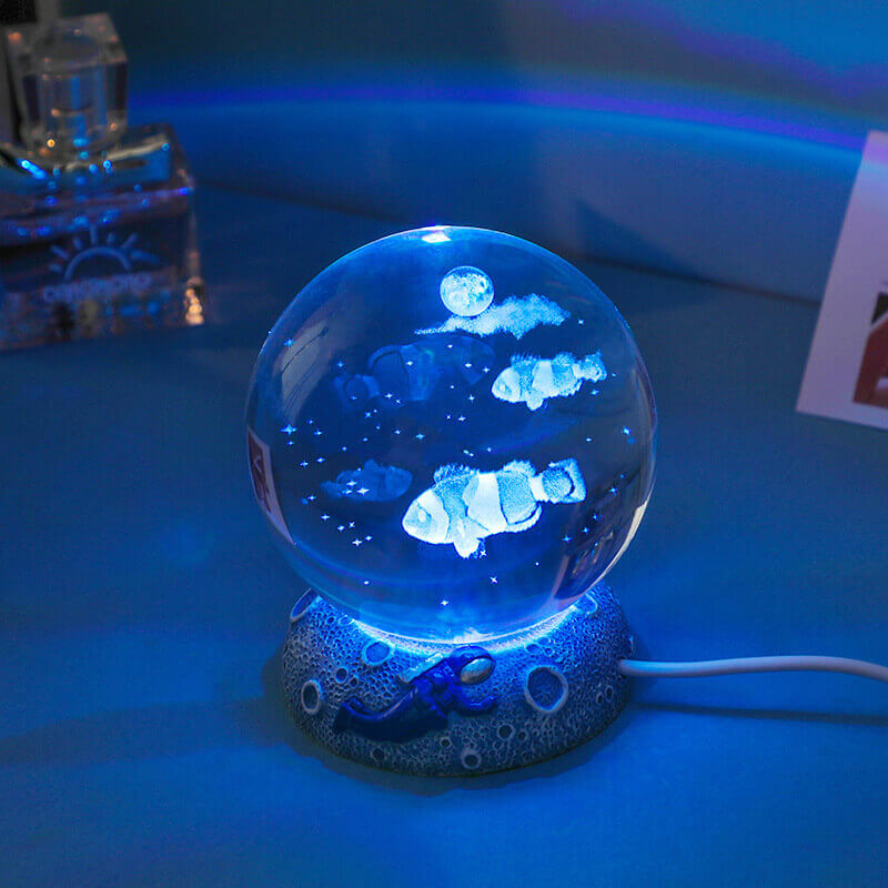 Underwater World Crystal Ball Night Light for Relaxing Ambiance-Orizon Depot