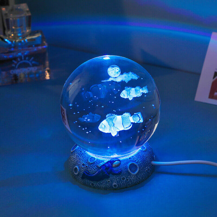 Underwater World Crystal Ball Night Light for Relaxing Ambiance-Orizon Depot