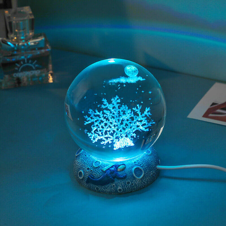Underwater World Crystal Ball Night Light for Relaxing Ambiance-Orizon Depot