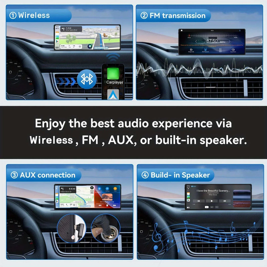 Universal 10.26-Inch Wireless CarPlay Android Auto Multimedia Player-Orizon Depot