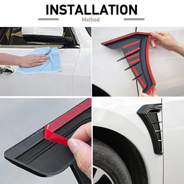 Universal Car Hood Vents Air Intake Scoop Carbon Fiber Look-Orizon Depot