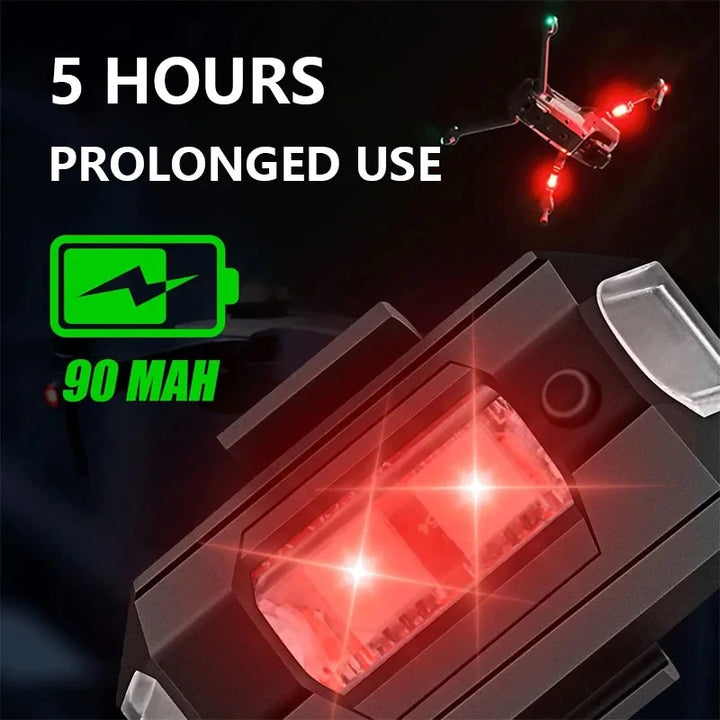 Universal LED Strobe Signal Lights for Motorcycles - USB Charging, 7 Colors-Orizon Depot