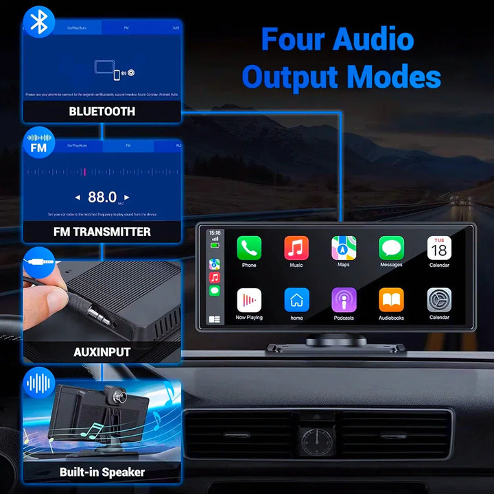 Universal Wireless CarPlay and Android Auto Car Stereo Head Unit-Orizon Depot