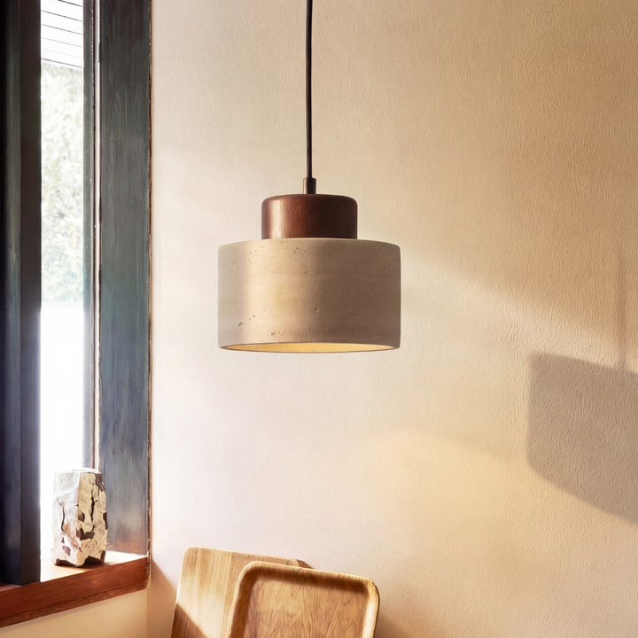 Travertine Stone Pendant Light with Modern Natural Elegance-Orizon Depot