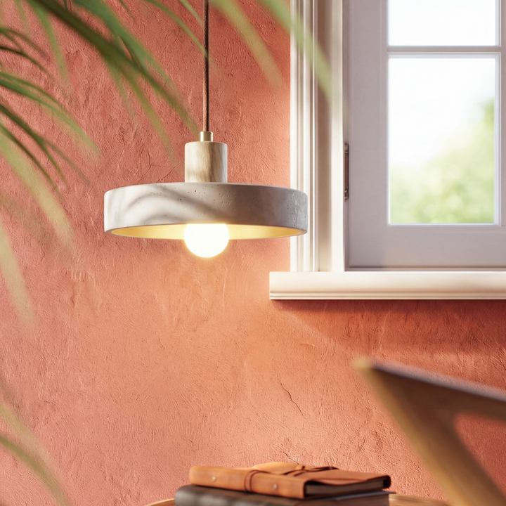 Travertine Stone Bauhaus Pendant Light-Orizon Depot