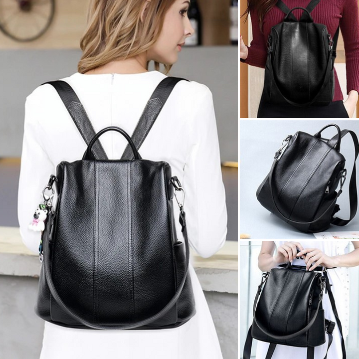 Theft-Resistant Leather Backpack for Secure Travel and Daily Use-Orizon Depot