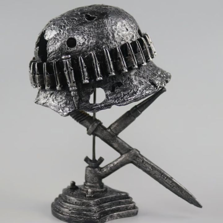Vintage Steel Helmet Table Lamp – Timeless Antique Home Décor-Orizon Depot