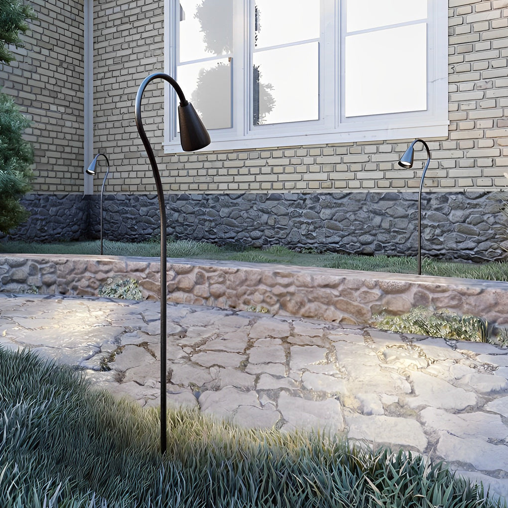 Waterproof LED COB Arched Gooseneck Pathway Lights for Outdoors-Orizon Depot