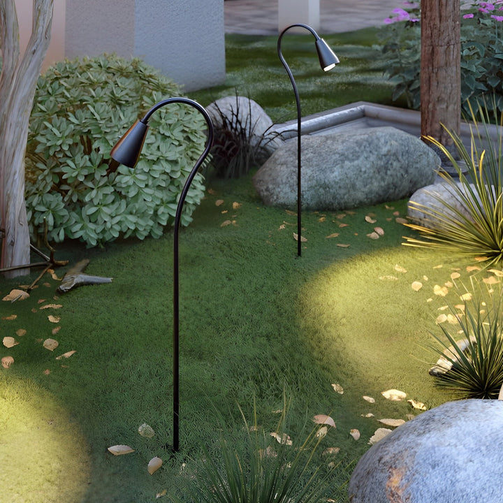 Waterproof LED COB Arched Gooseneck Pathway Lights for Outdoors-Orizon Depot