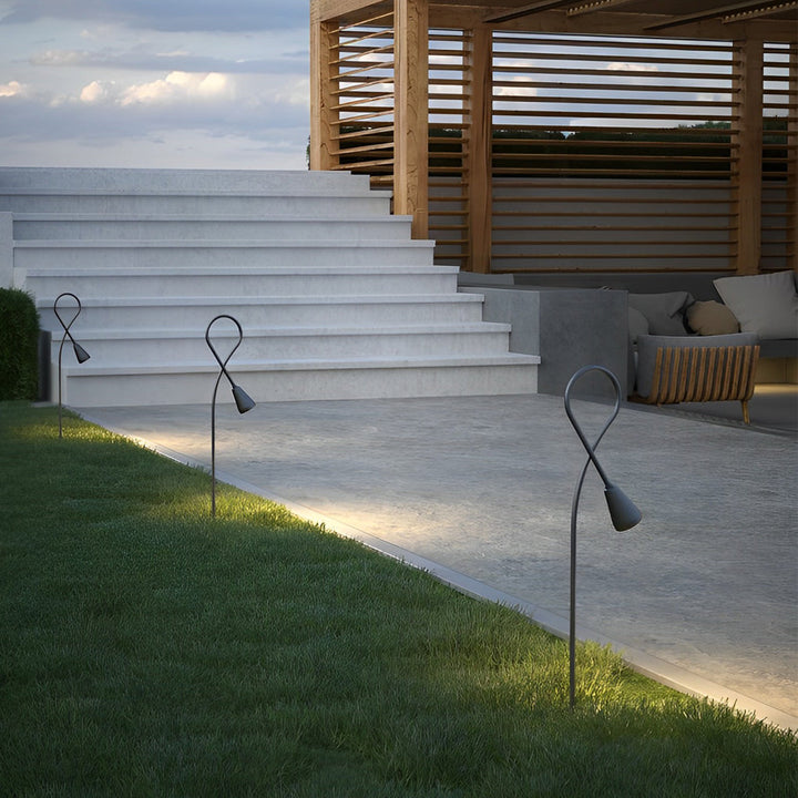 Waterproof LED COB Arched Gooseneck Pathway Lights for Outdoors-Orizon Depot
