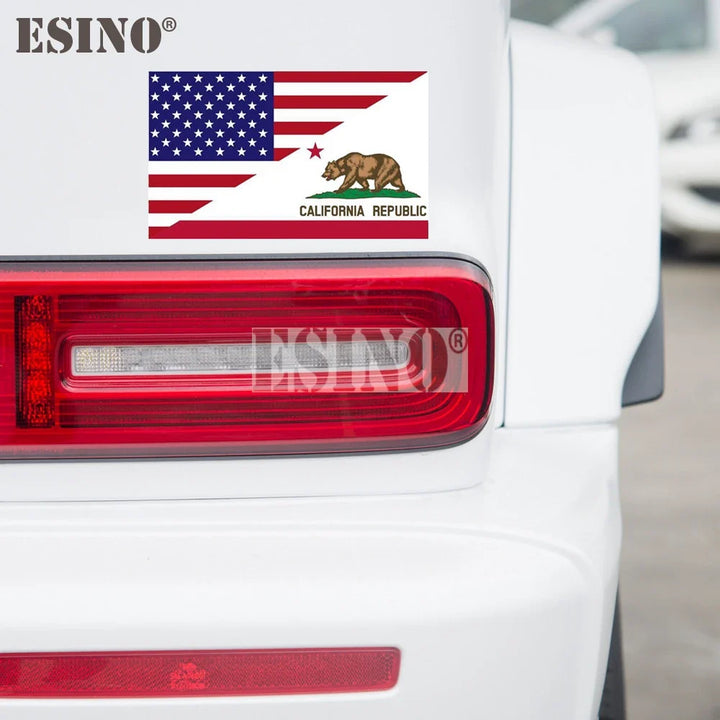 Waterproof USA Flag California Bear Car Decal for 4th of July-Orizon Depot