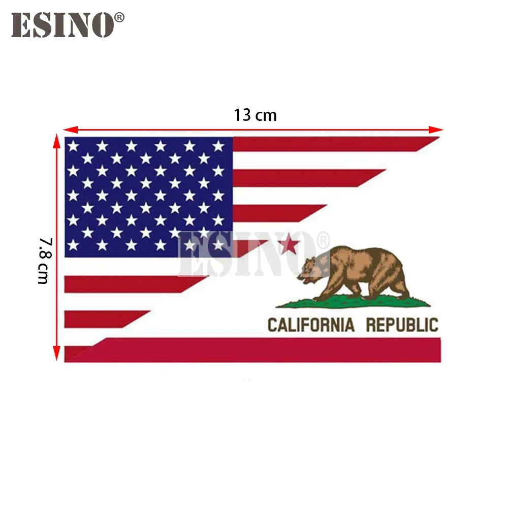 Waterproof USA Flag California Bear Car Decal for 4th of July-Orizon Depot